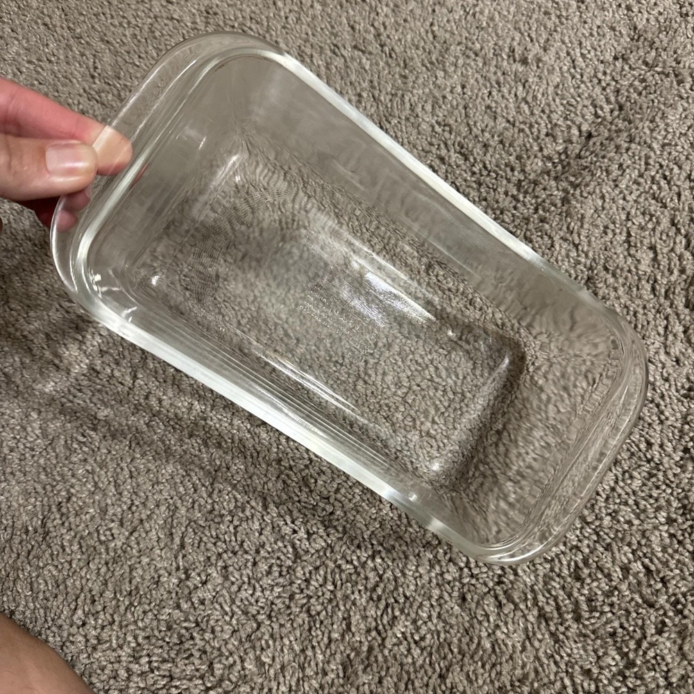 Vintage PYREX (all Caps) #213 Clear Glass Loaf Pan 1.5Qt 8.5x5x3" Bright & Clear - Picture 9 of 9